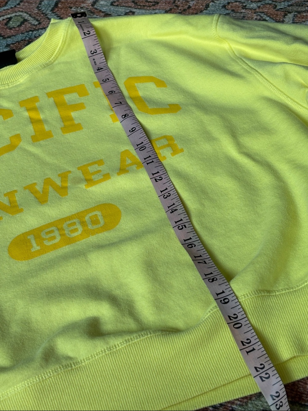PacSun Yellow Crewneck Sweatshirt with Front Graphic - Picture 5 of 7